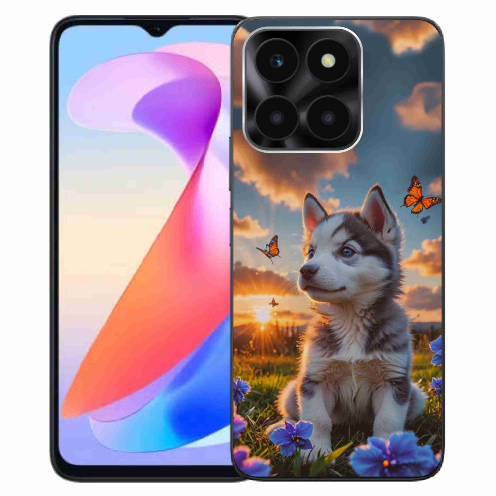 Gélový kryt mmCase na Honor X6a - husky pri západe slnka