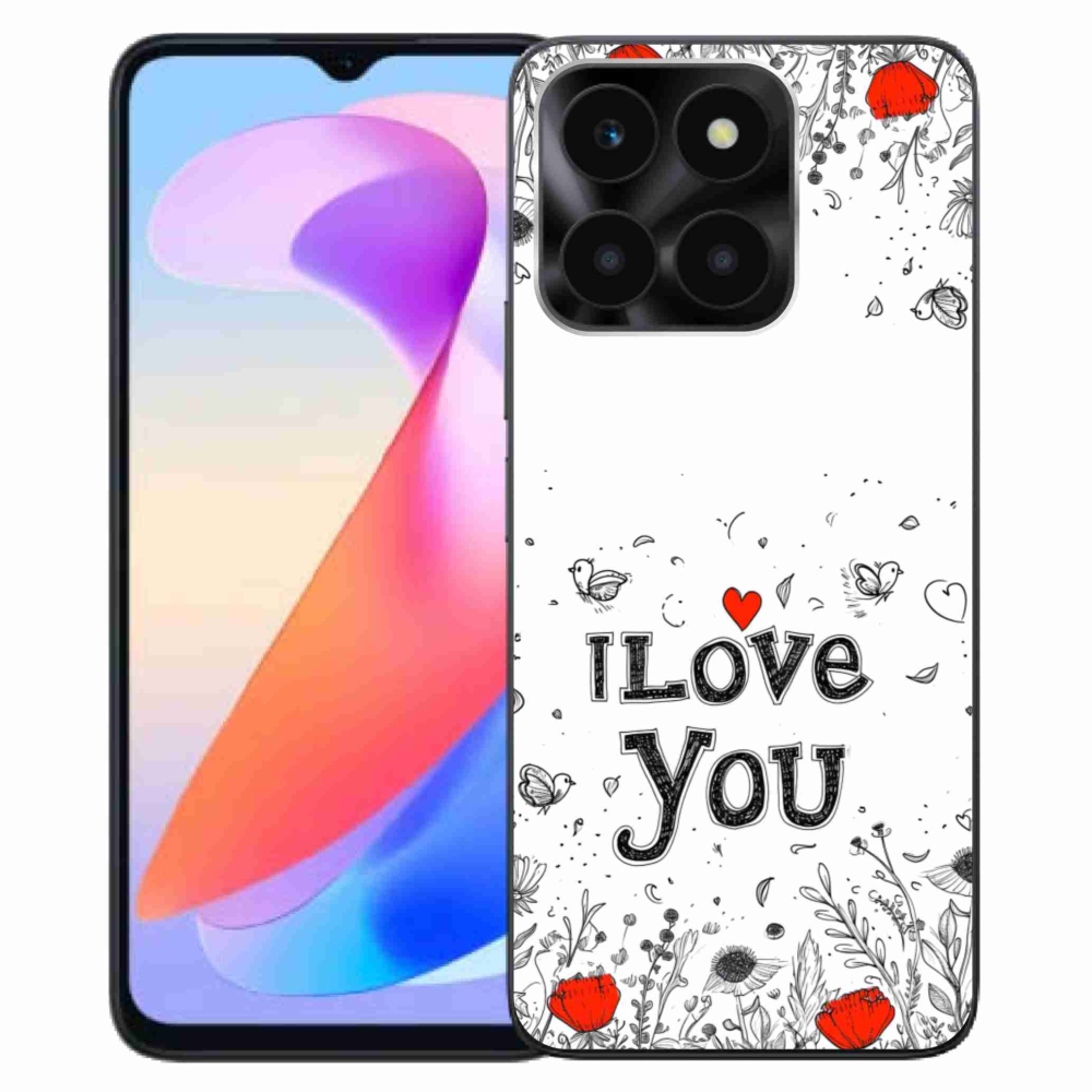 Gélový kryt mmCase na Honor X6a - I love you biele pozadie