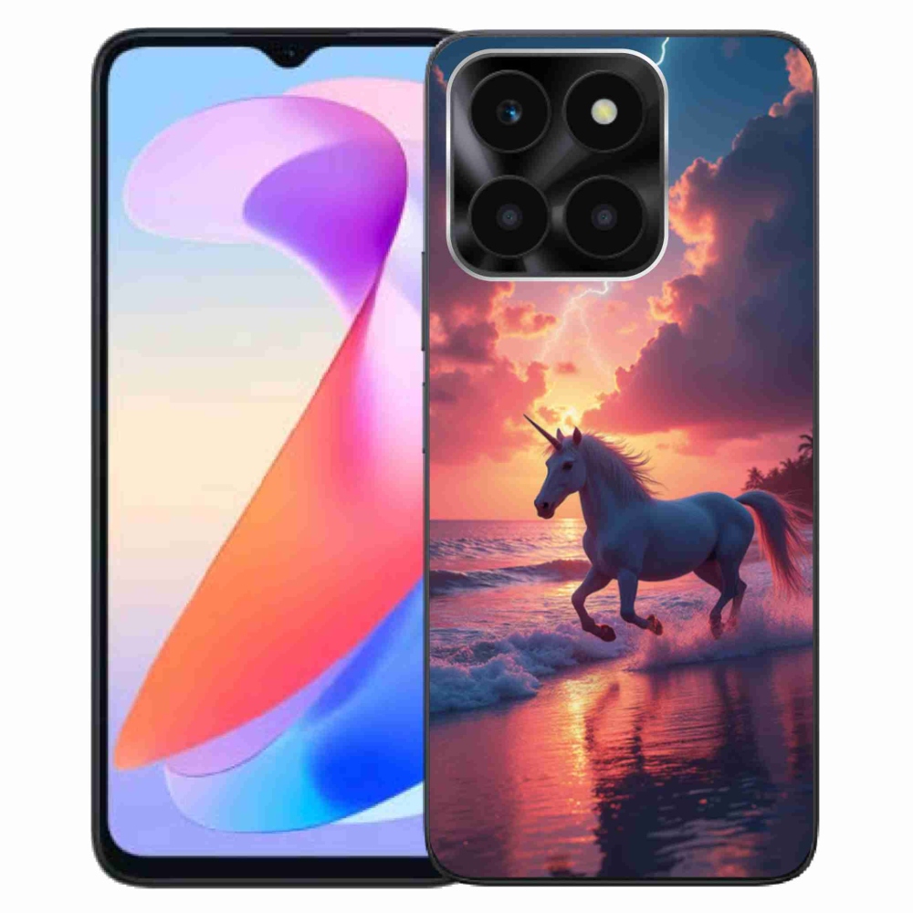 Gélový kryt mmCase na Honor X6a - jednorožec na pláži