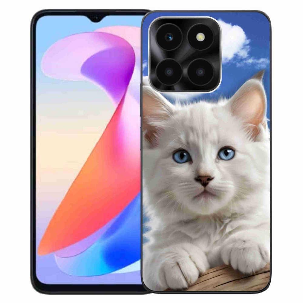 Gélový kryt mmCase na Honor X6a - mačiatko a oblaky