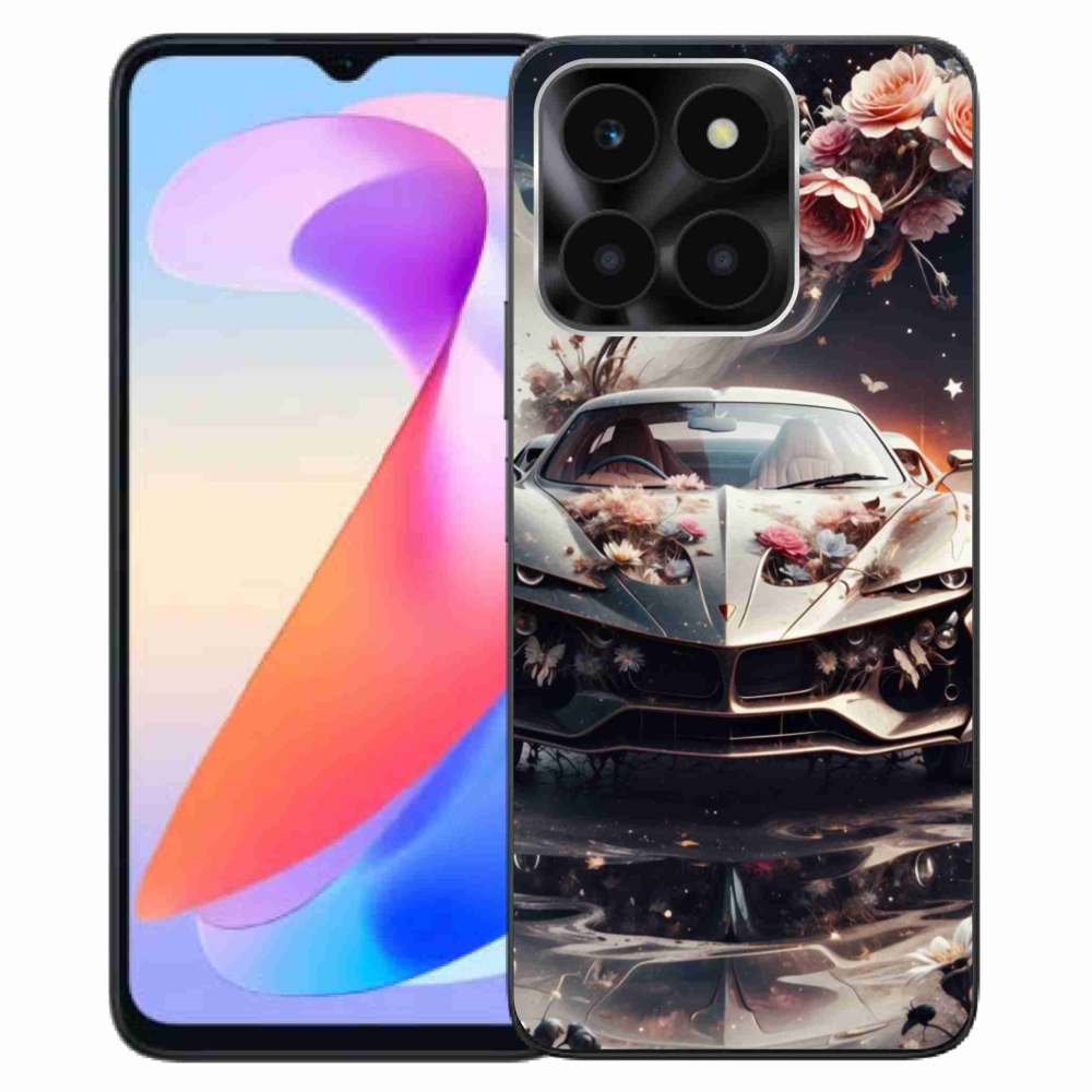 Gélový kryt mmCase na Honor X6a - kvetinové športové vozidlo