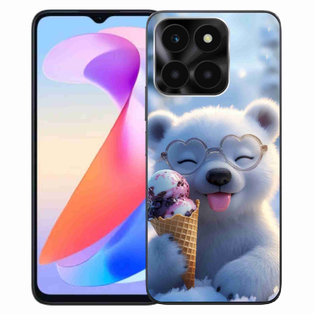 Gélový kryt mmCase na Honor X6a - medvedík so zmrzlinou