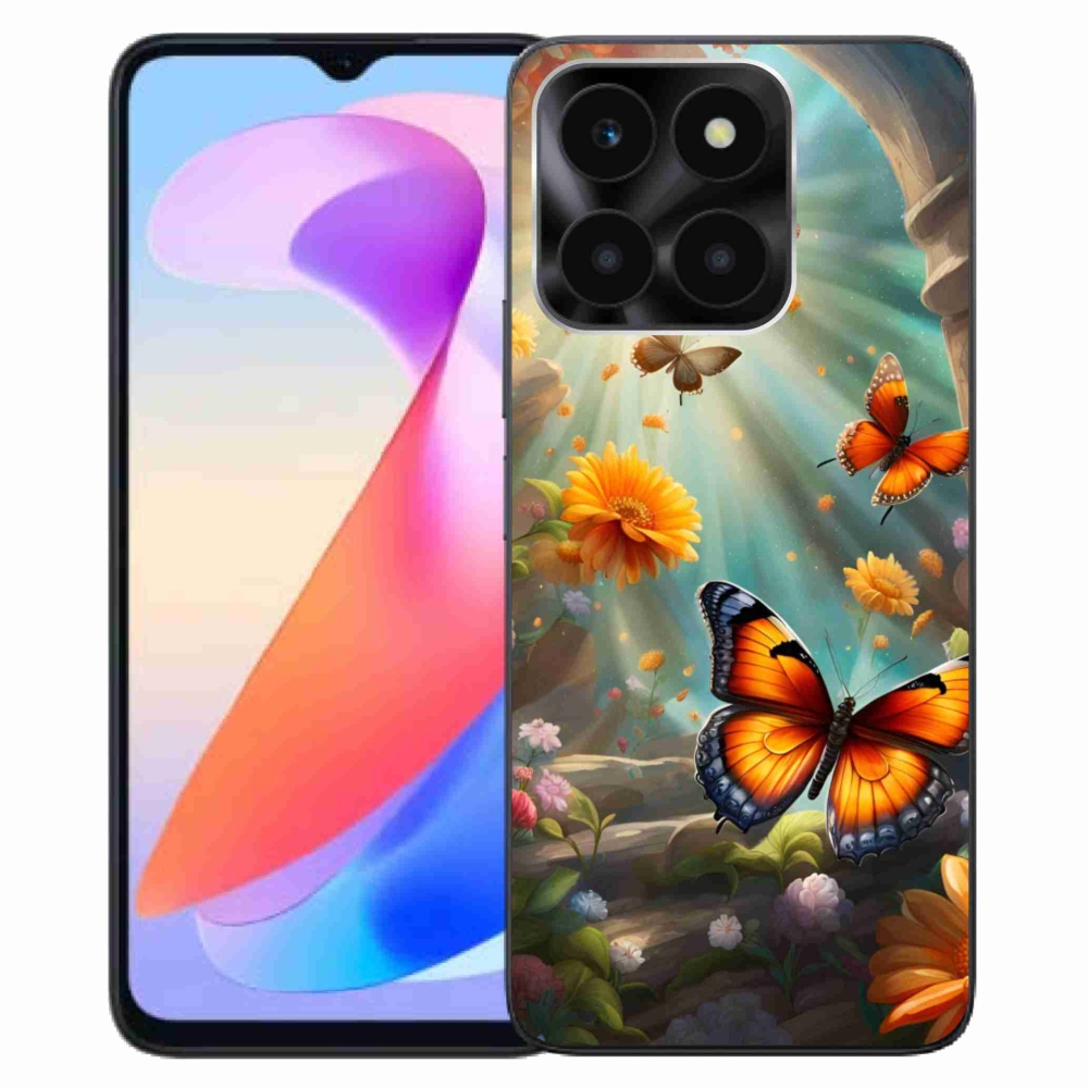 Gélový kryt mmCase na Honor X6a - motýlia záhrada 2