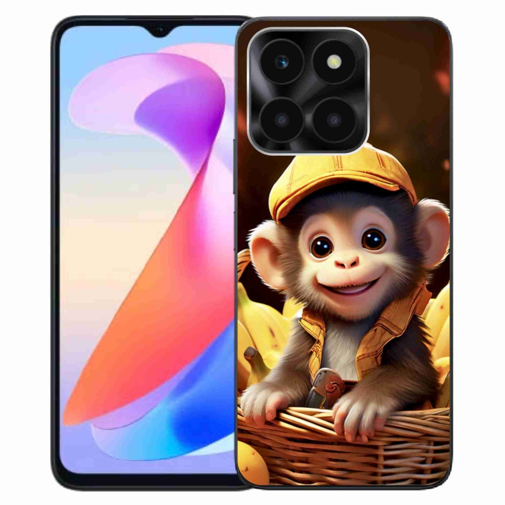 Gélový kryt mmCase na Honor X6a - opice v košíku