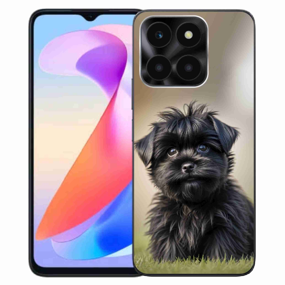 Gélový kryt mmCase na Honor X6a - roztomilý čierny psík