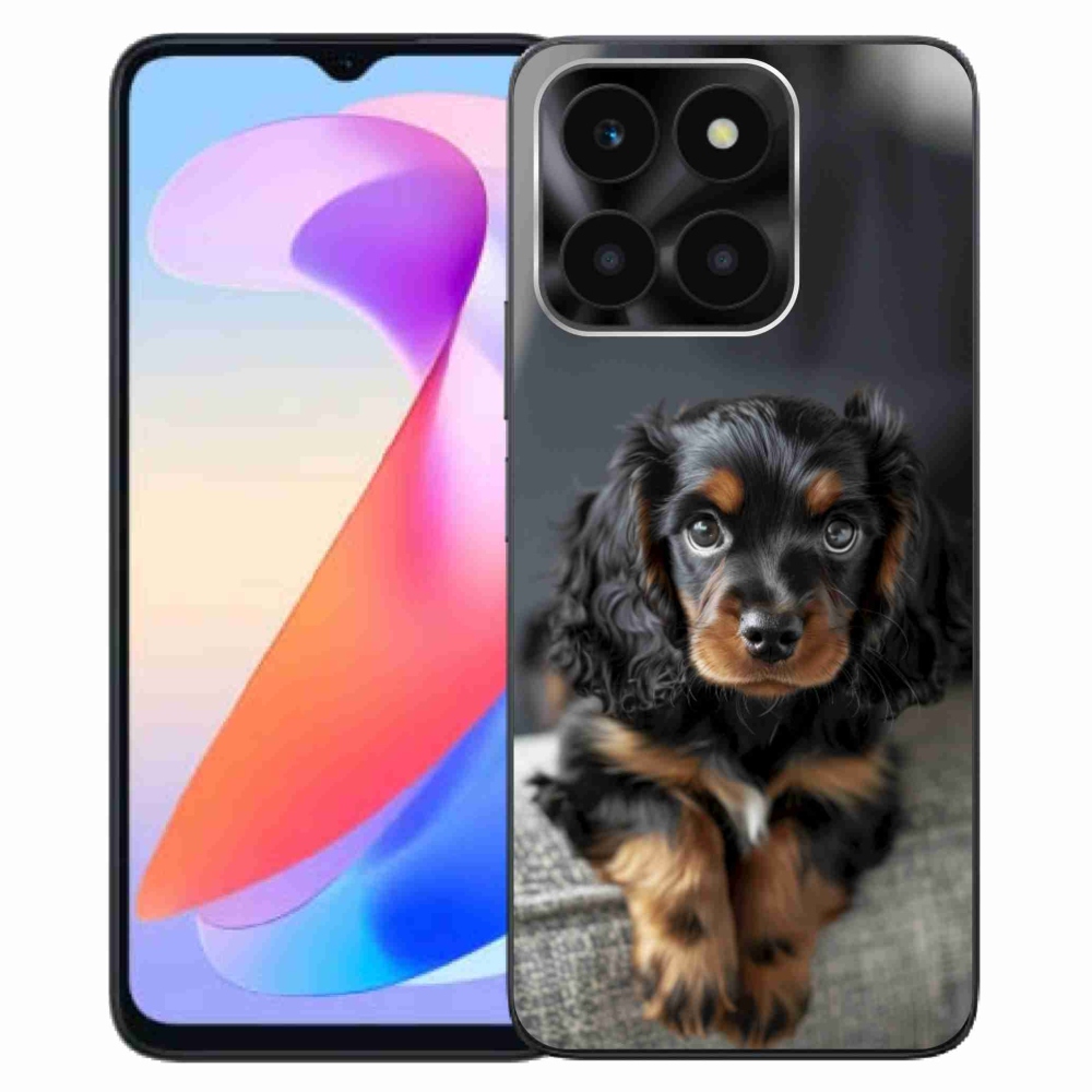 Gélový kryt mmCase na Honor X6a - roztomilý dlhosrstý jazvečík