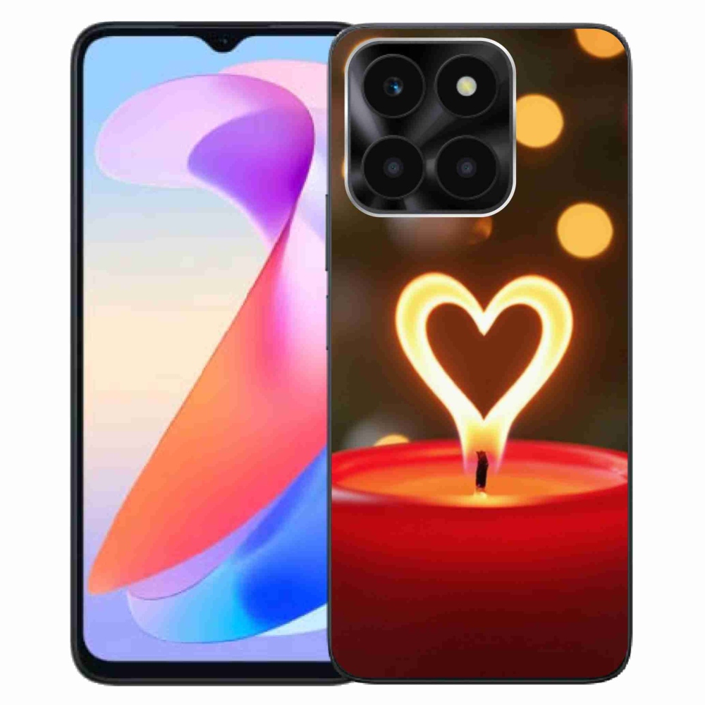 Gélový kryt mmCase na Honor X6a - srdce z plameňa