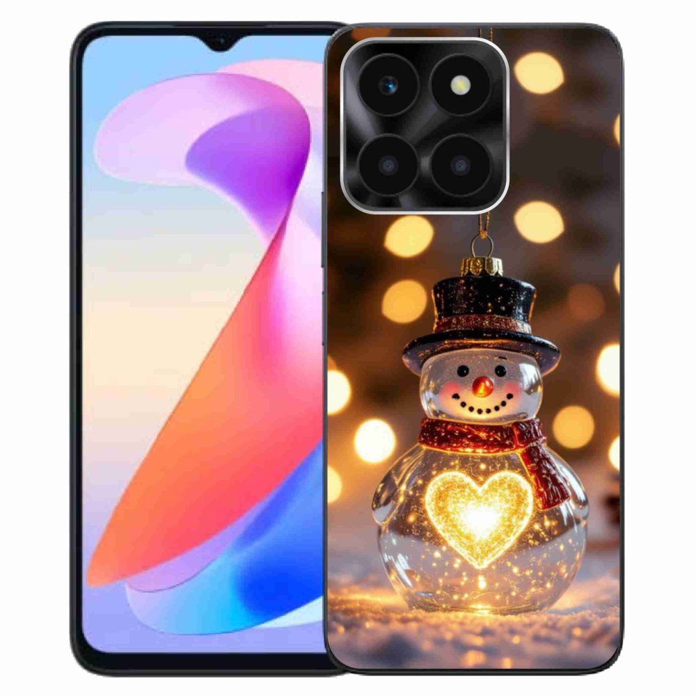 Gélový kryt mmCase na Honor X6a - svietiaci vianočný snehuliak