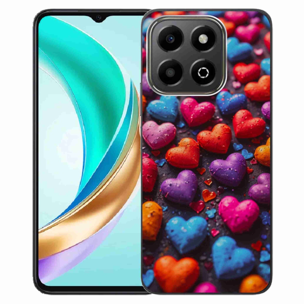 Gélový kryt mmCase na Honor X6b - farebné srdcia