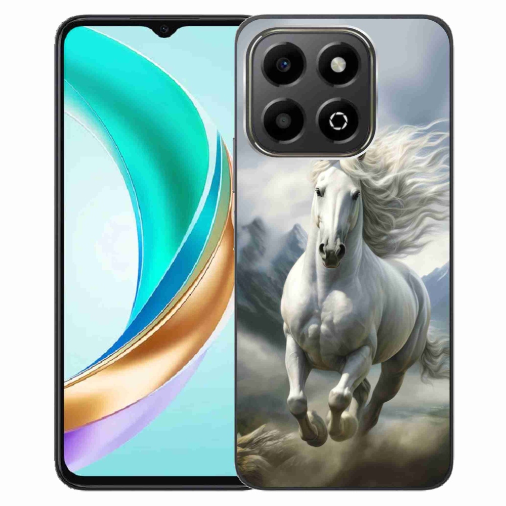 Gélový kryt mmCase na Honor X6b - bežiaci biely kôň 3