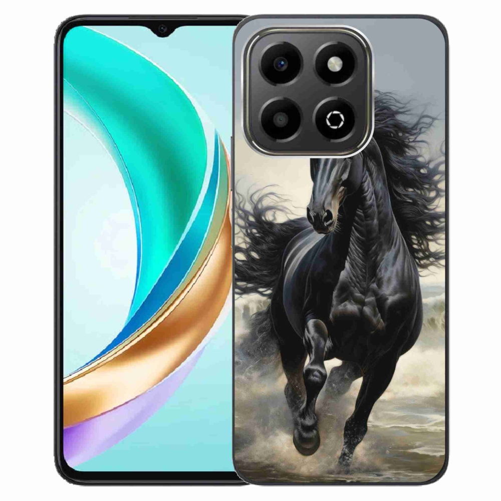 Gélový kryt mmCase na Honor X6b - bežiaci čierny kôň
