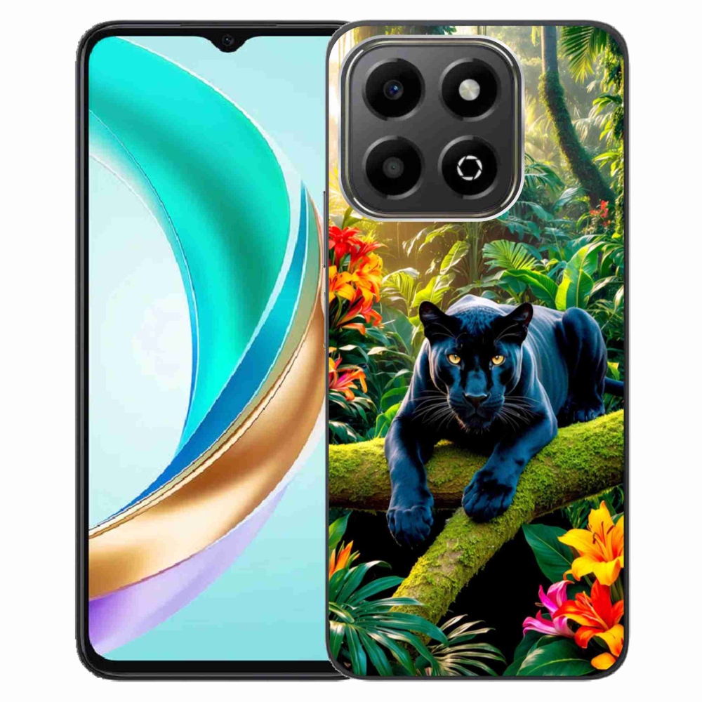 Gélový kryt mmCase na Honor X6b - čierny panter v džungli