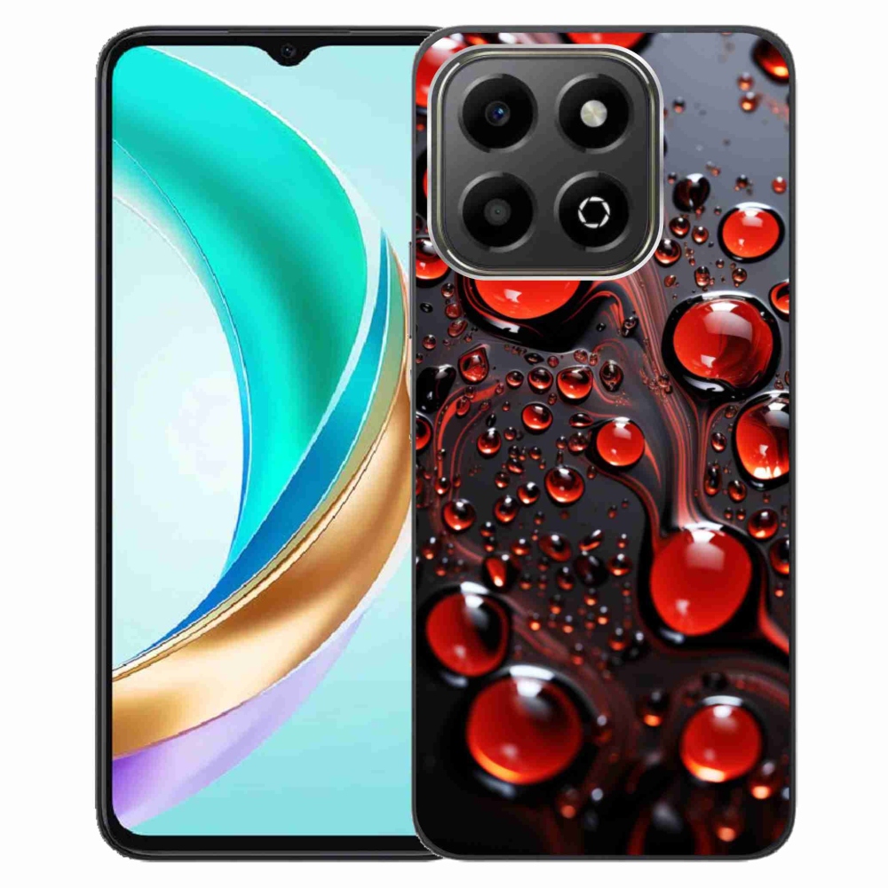 Gélový kryt mmCase na Honor X6b - červené kvapky 2