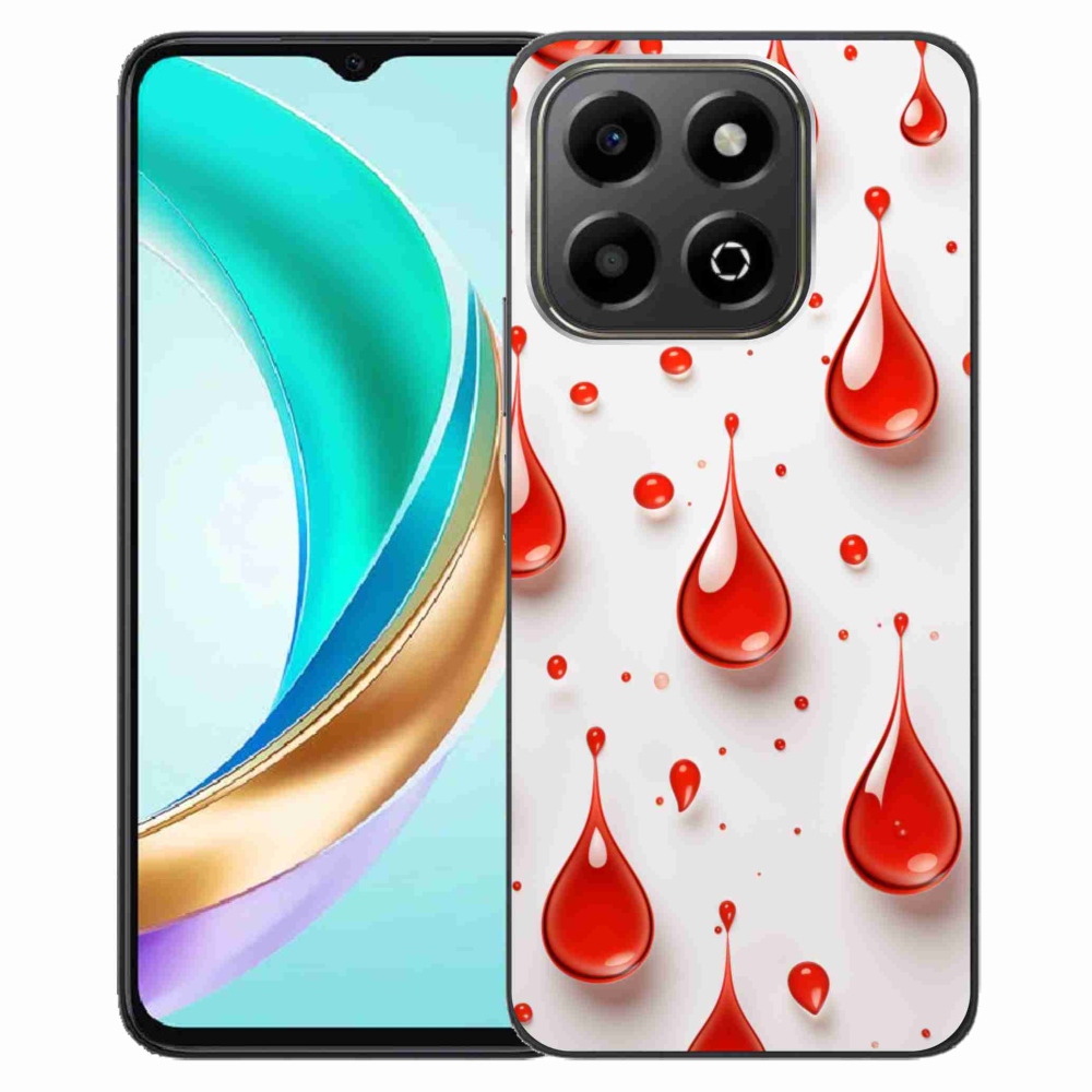 Gélový kryt mmCase na Honor X6b - červené kvapky