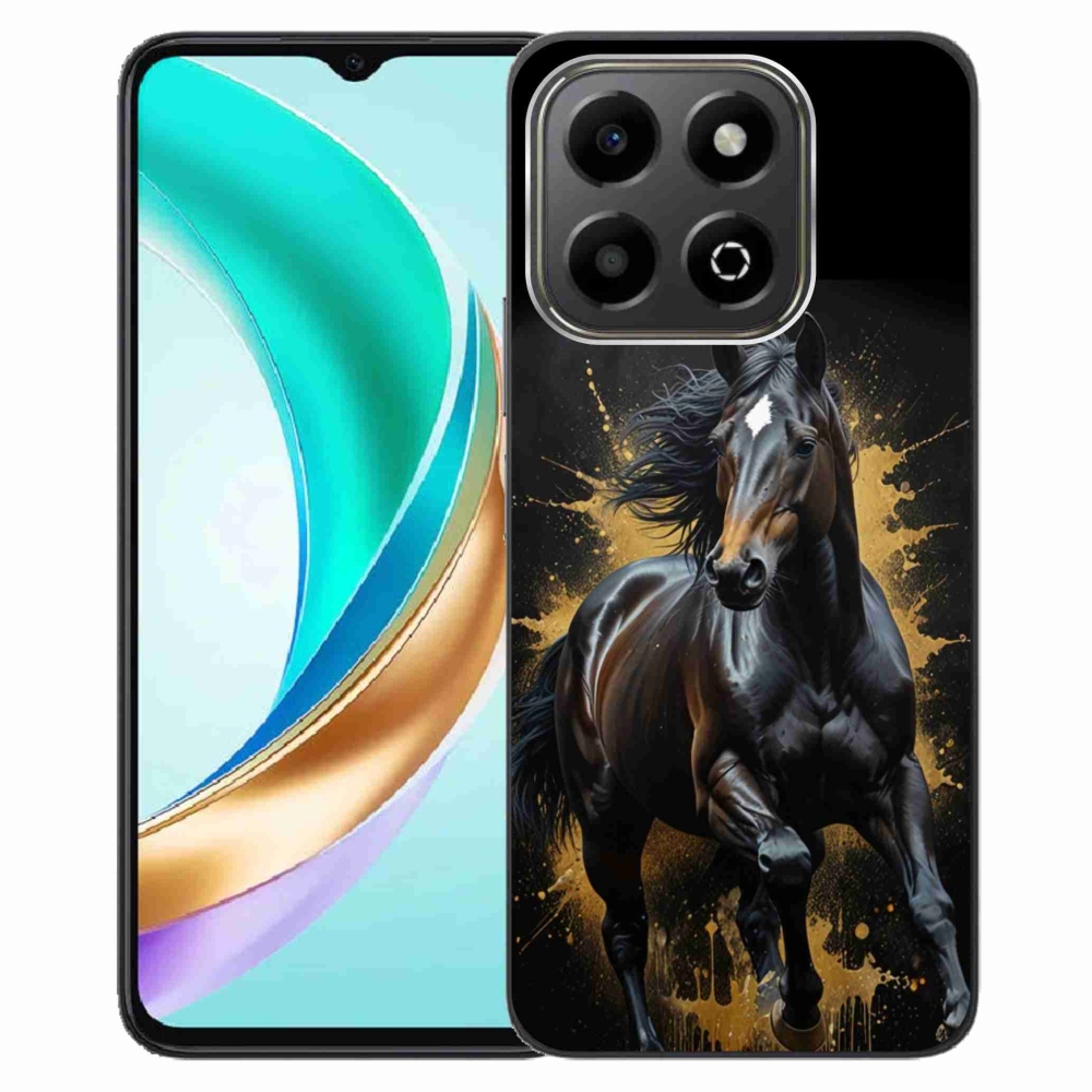 Gélový kryt mmCase na Honor X6b - elegantný čierny žrebec
