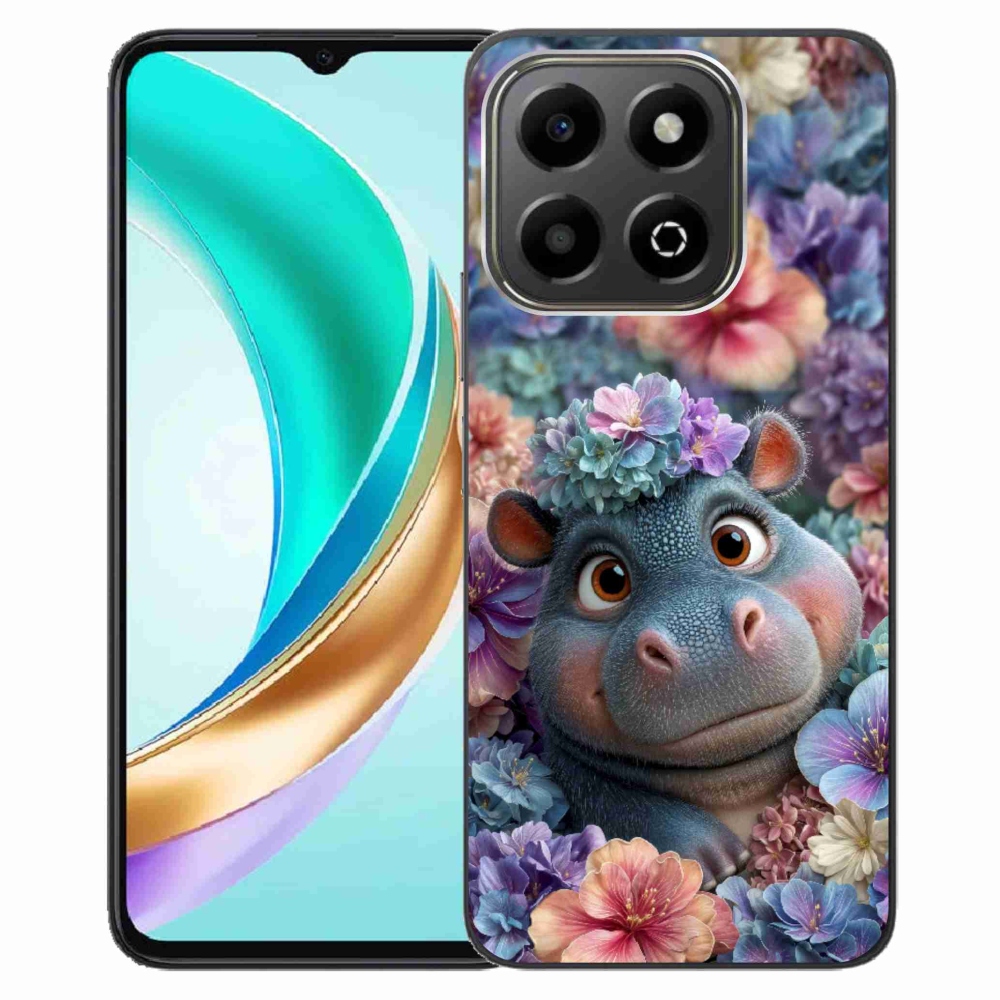 Gélový kryt mmCase na Honor X6b - hrošík v kvetoch