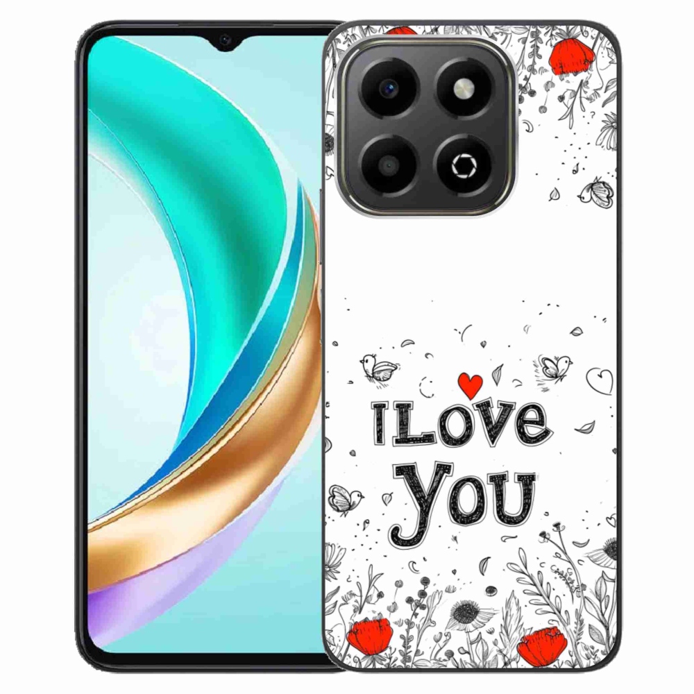 Gélový kryt mmCase na Honor X6b - I love you biele pozadie