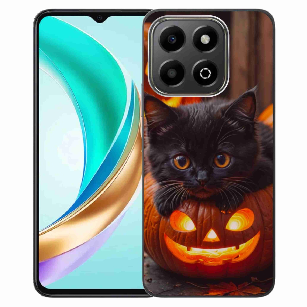 Gélový kryt mmCase na Honor X6b - mačiatko a tekvica