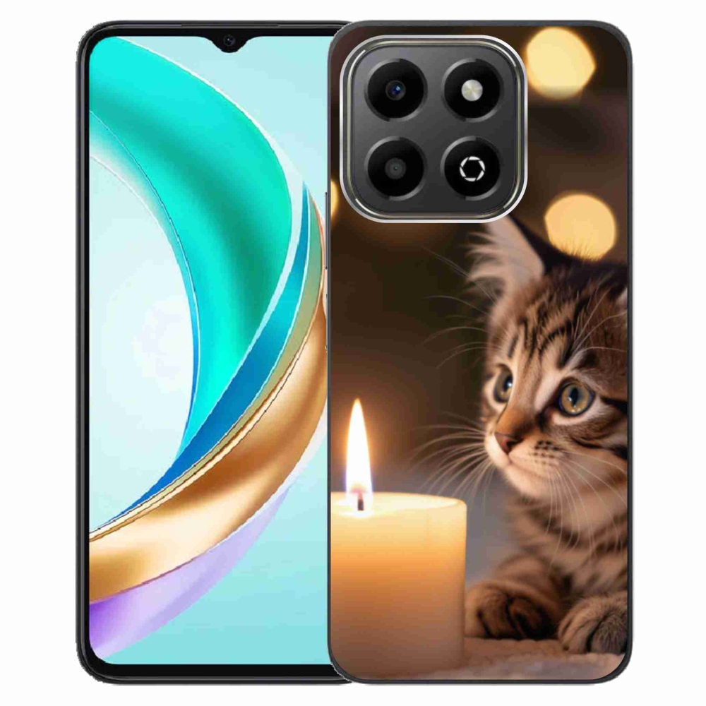 Gélový kryt mmCase na Honor X6b - mačiatko a sviečka