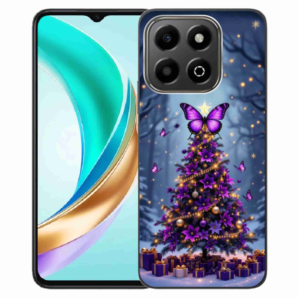 Gélový kryt mmCase na Honor X6b - motýlí vianočný stromček