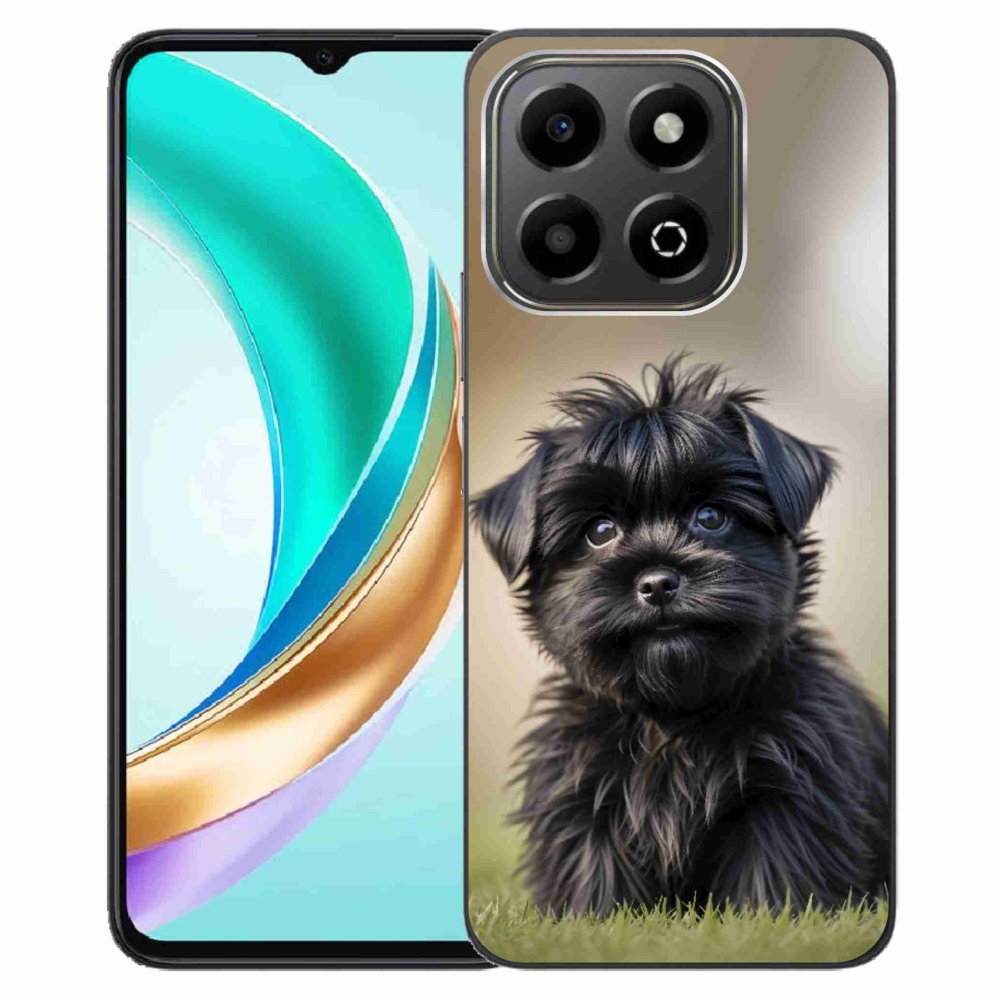 Gélový kryt mmCase na Honor X6b - roztomilý čierny psík