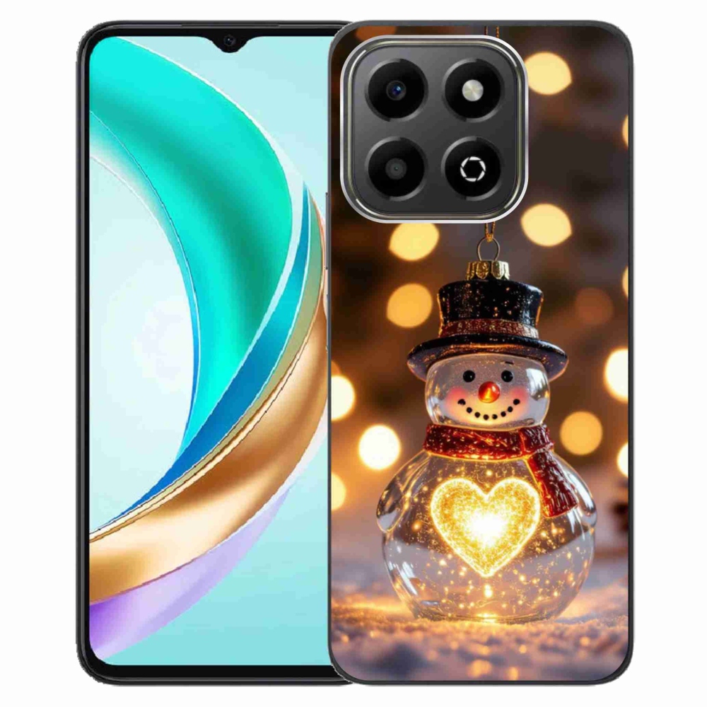 Gélový kryt mmCase na Honor X6b - svietiaci vianočný snehuliak