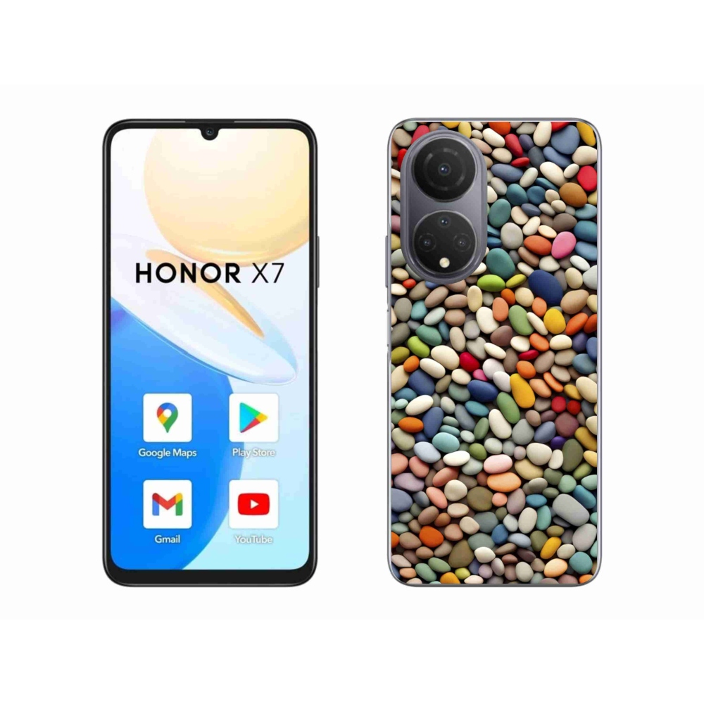 Gélový kryt mmCase na Honor X7 - farebné kamienky 2