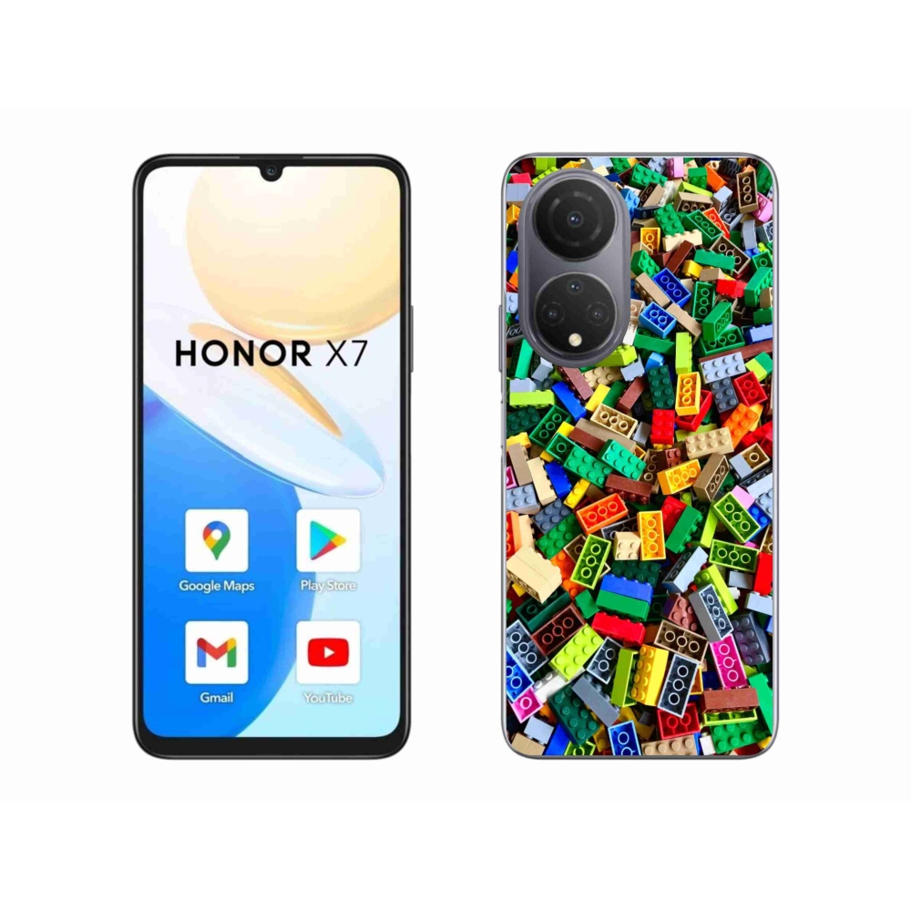 Gélový kryt mmCase na Honor X7 - farebné stavebné kocky