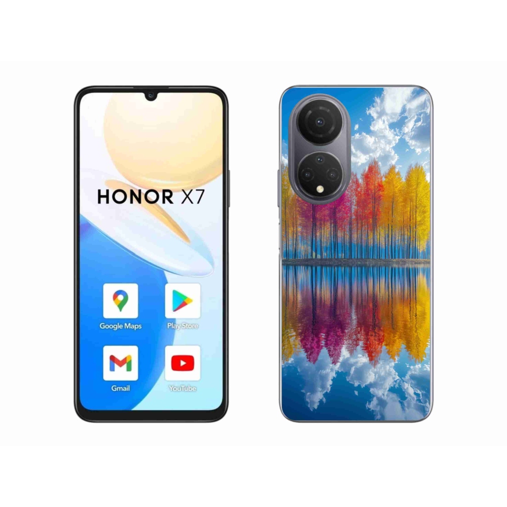 Gélový kryt mmCase na Honor X7 - farebné stromy