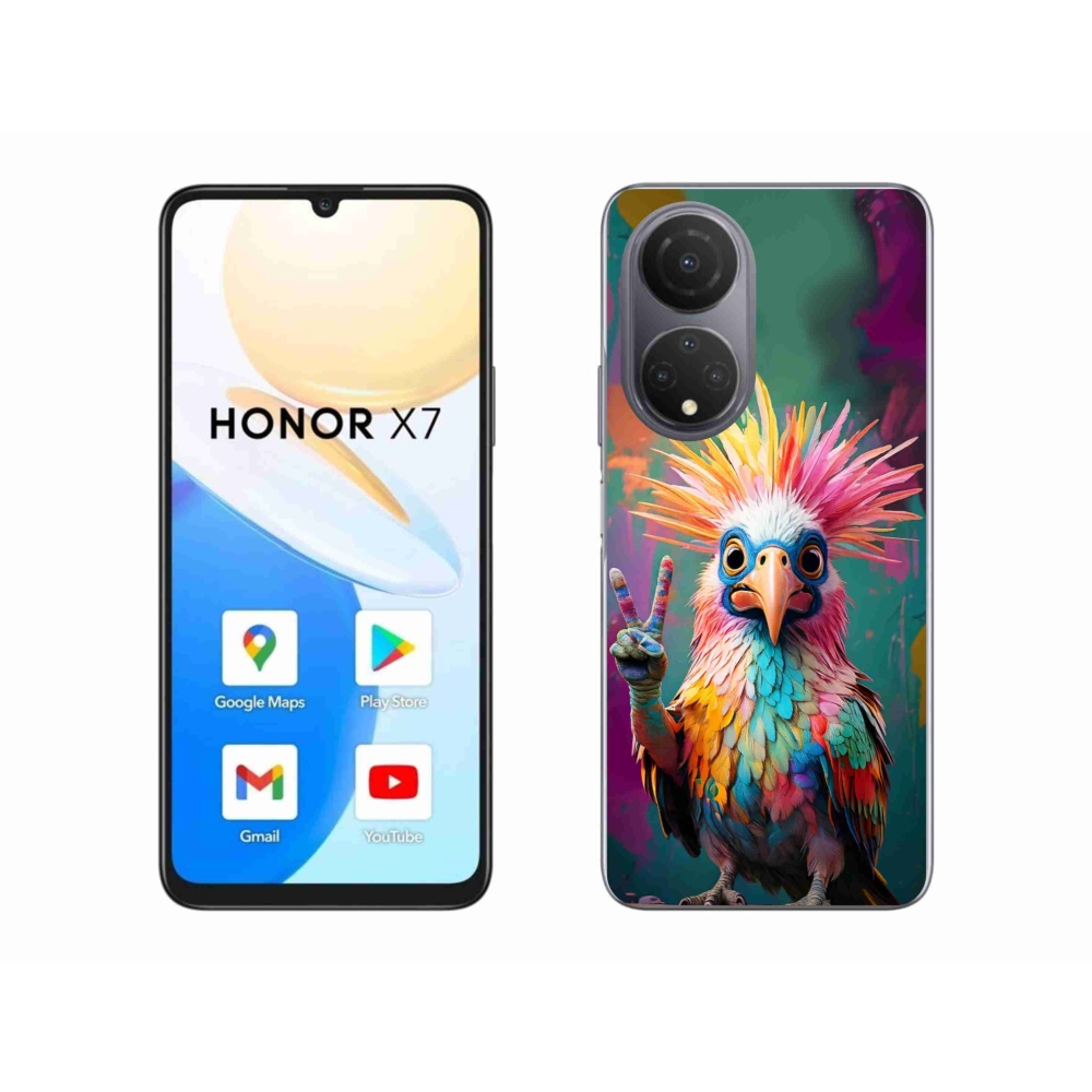 Gélový kryt mmCase na Honor X7 - farebný rebel
