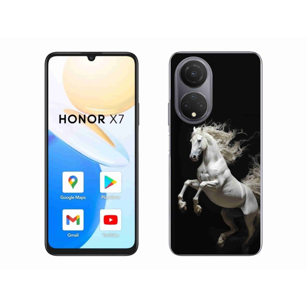 Gélový kryt mmCase na Honor X7 - biely kôň 4