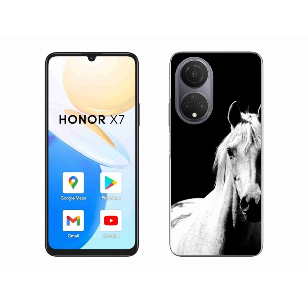 Gélový kryt mmCase na Honor X7 - biely kôň 5