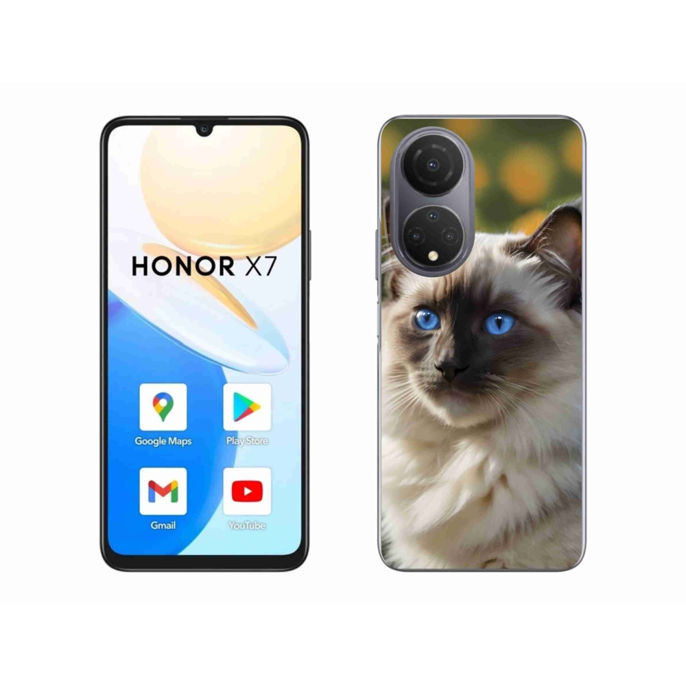 Gélový kryt mmCase na Honor X7 - biely ragdoll