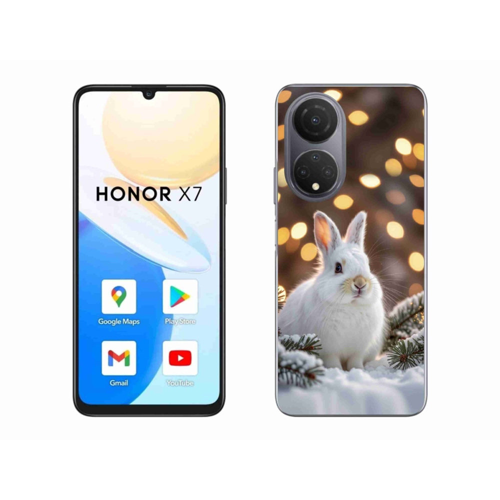Gélový kryt mmCase na Honor X7 - biely zajac