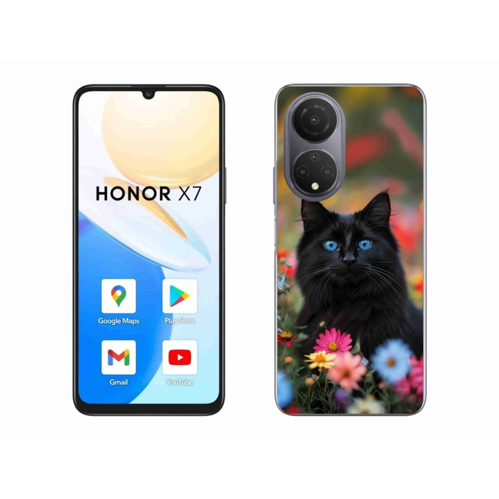 Gélový kryt mmCase na Honor X7 - čierne mačiatko 4