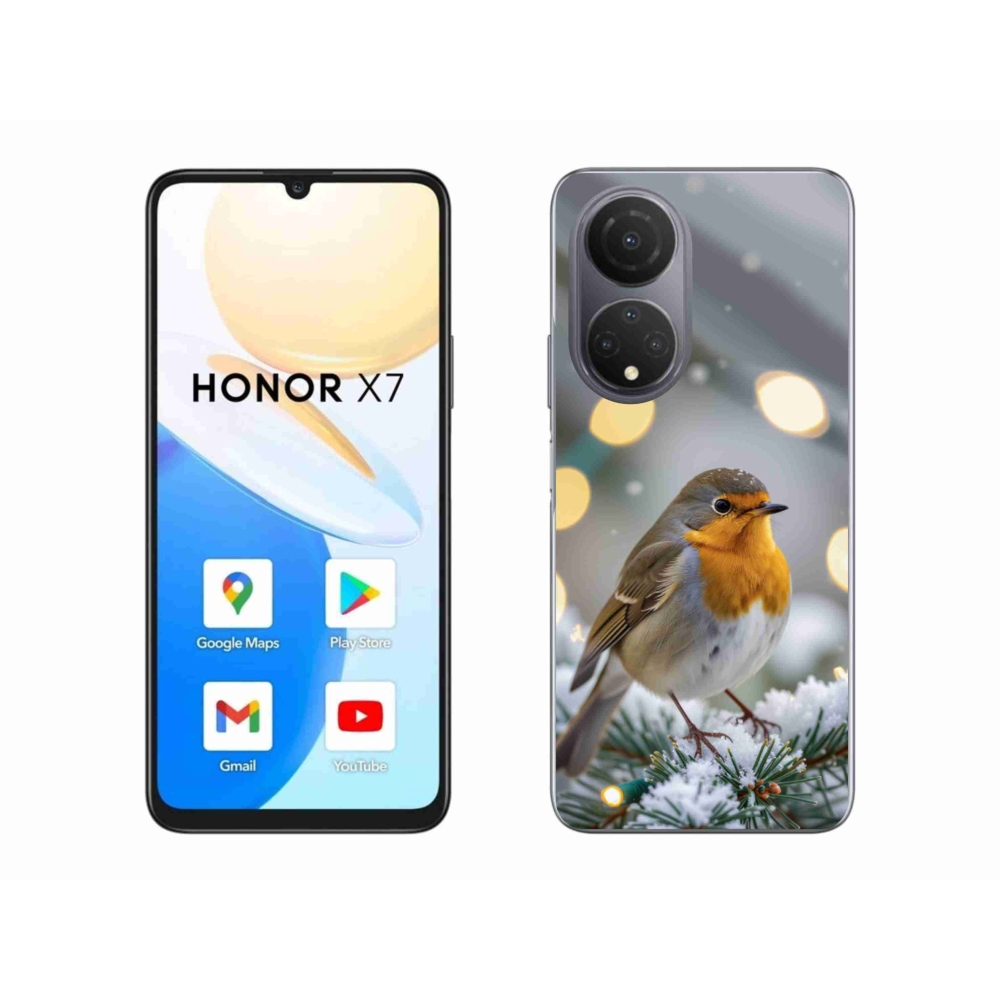 Gélový kryt mmCase na Honor X7 - červienka v zime
