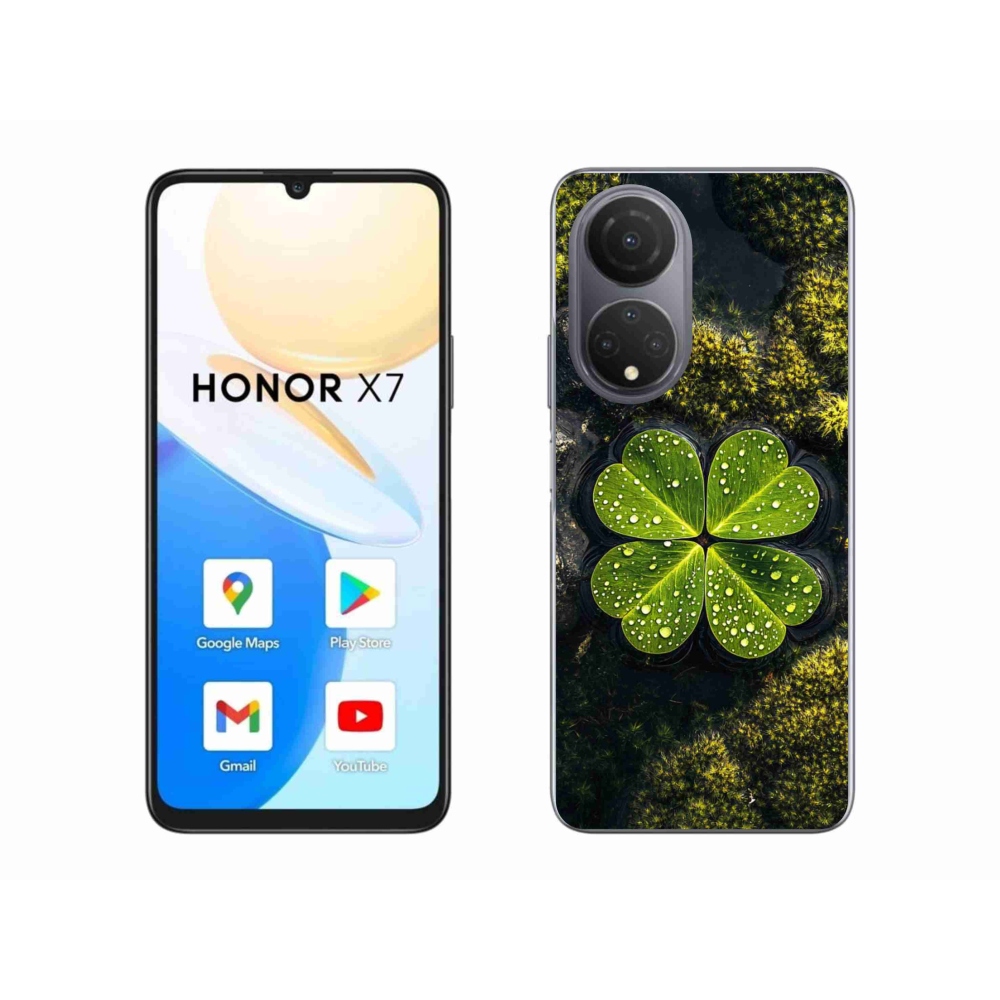 Gélový kryt mmCase na Honor X7 - štvorlístok