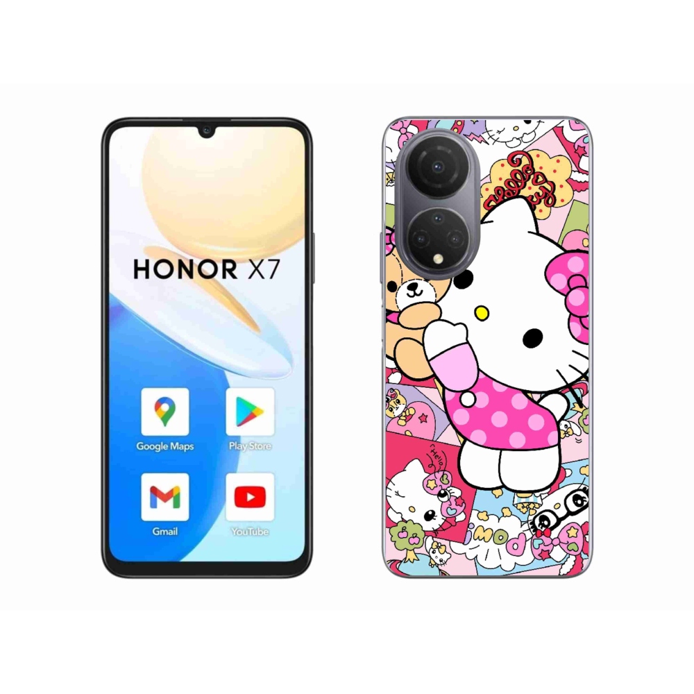 Gélový kryt mmCase na Honor X7 - cute kitty