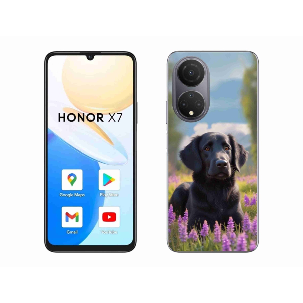 Gélový kryt mmCase na Honor X7 - elegantný čierny retriever