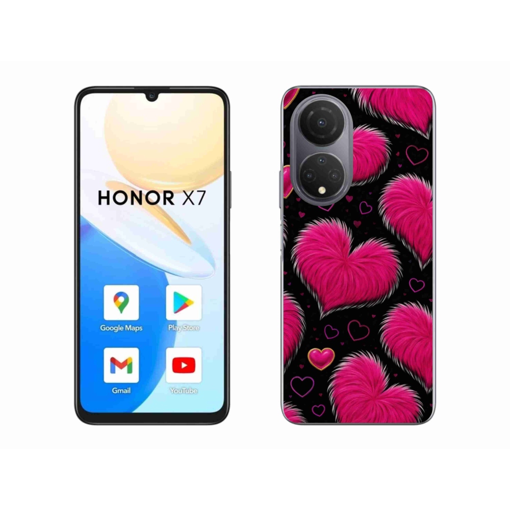Gélový kryt mmCase na Honor X7 - hebké srdce