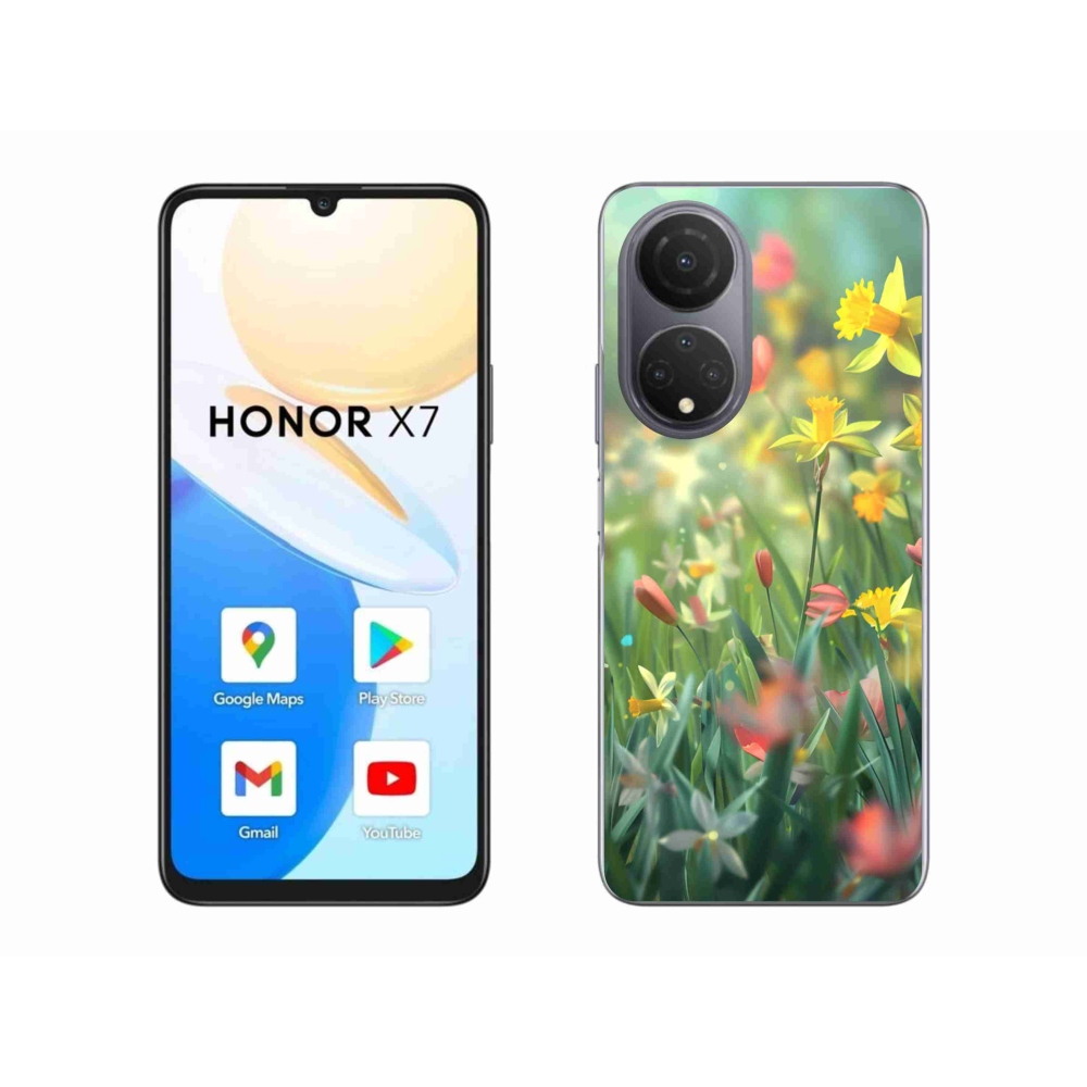 Gélový kryt mmCase na Honor X7 - jarné kvety