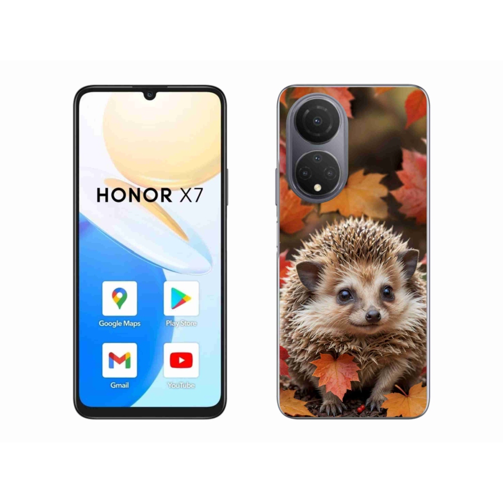 Gélový kryt mmCase na Honor X7 - ježko v lístia