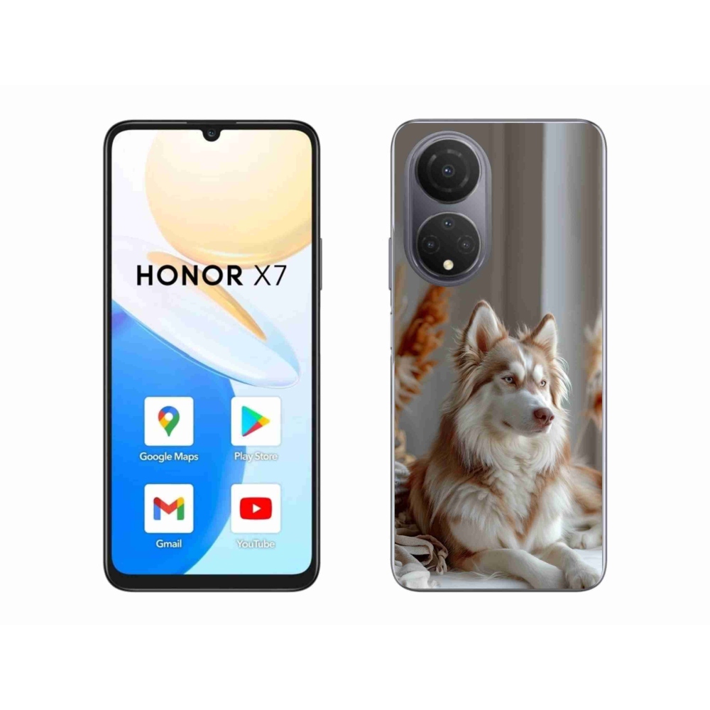 Gélový kryt mmCase na Honor X7 - pokojný sibírsky husky