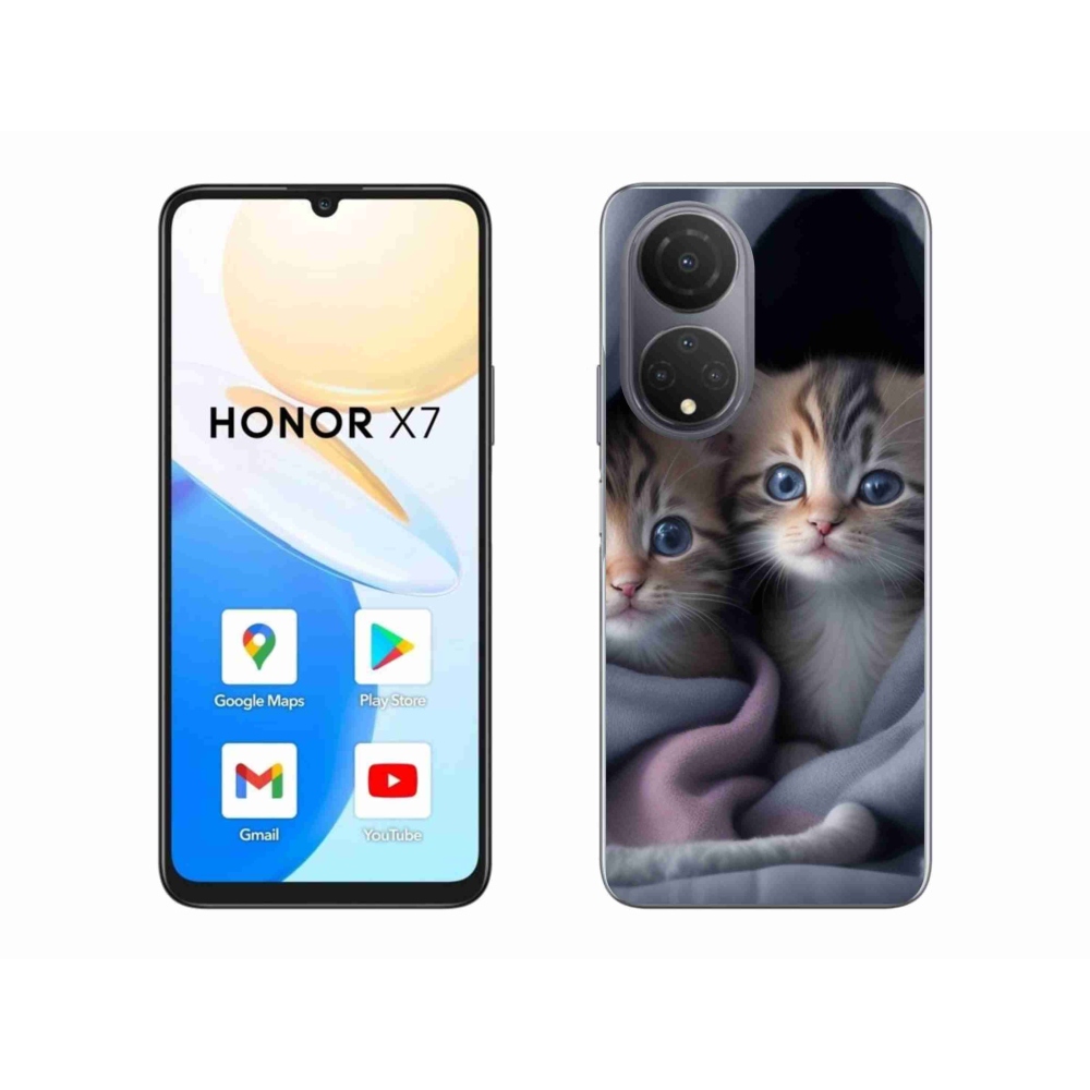 Gélový kryt mmCase na Honor X7 - mačacie duo 2
