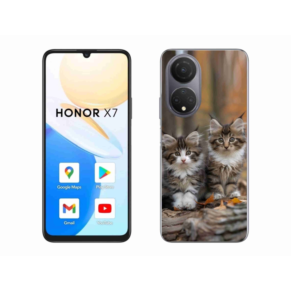 Gélový kryt mmCase na Honor X7 - mačacie duo 3