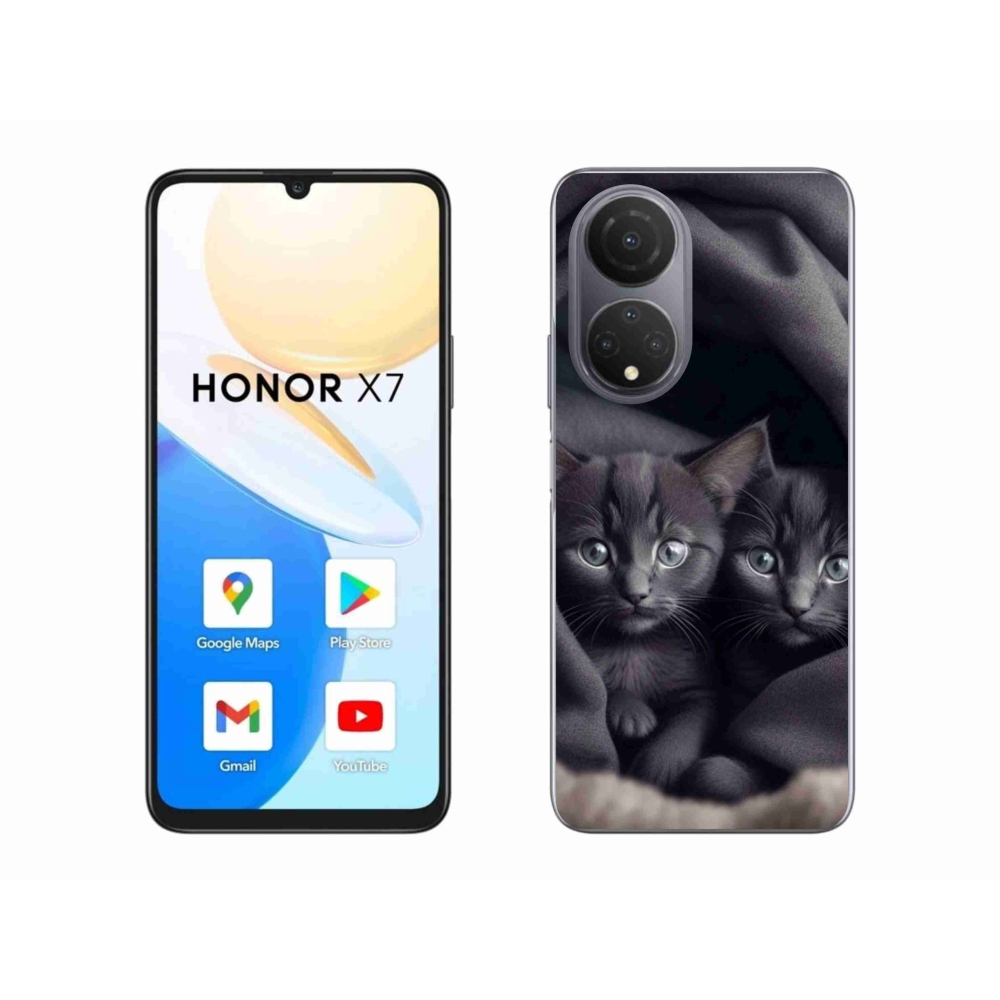 Gélový kryt mmCase na Honor X7 - mačacie duo