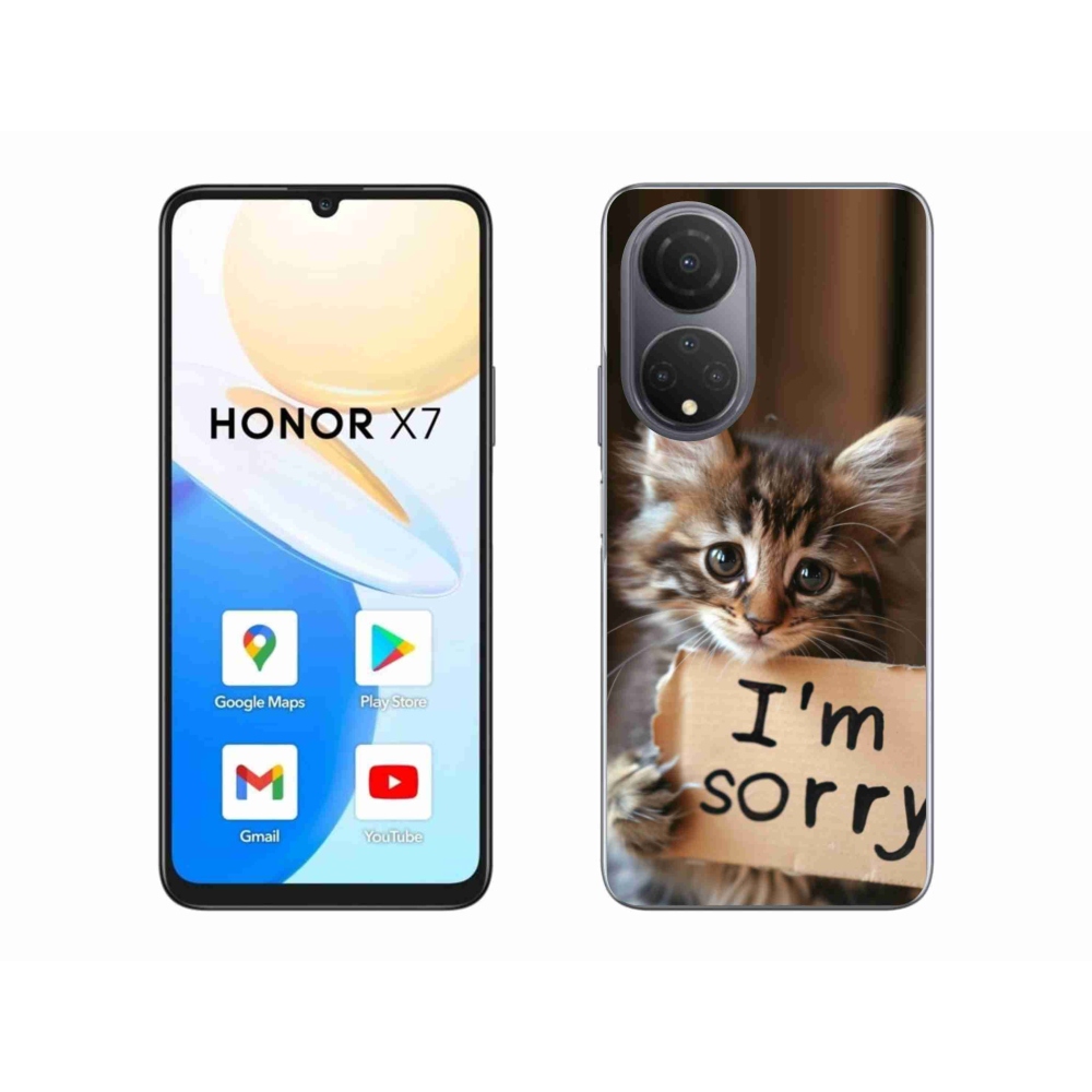 Gélový kryt mmCase na Honor X7 - mačacie ospravedlnenie
