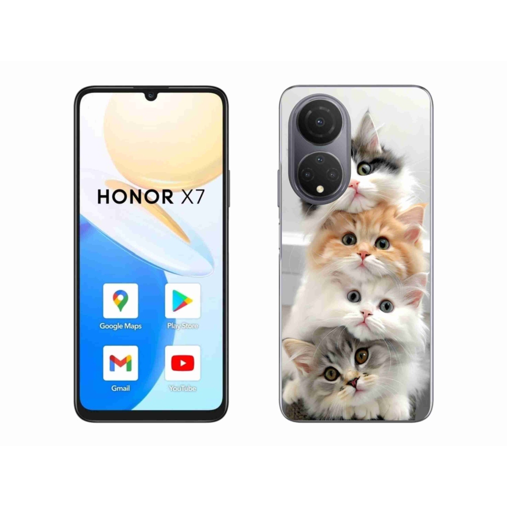 Gélový kryt mmCase na Honor X7 - mačacia partia