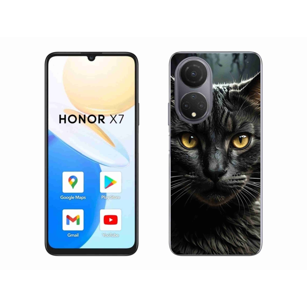 Gélový kryt mmCase na Honor X7 - mačacie pohľad 3