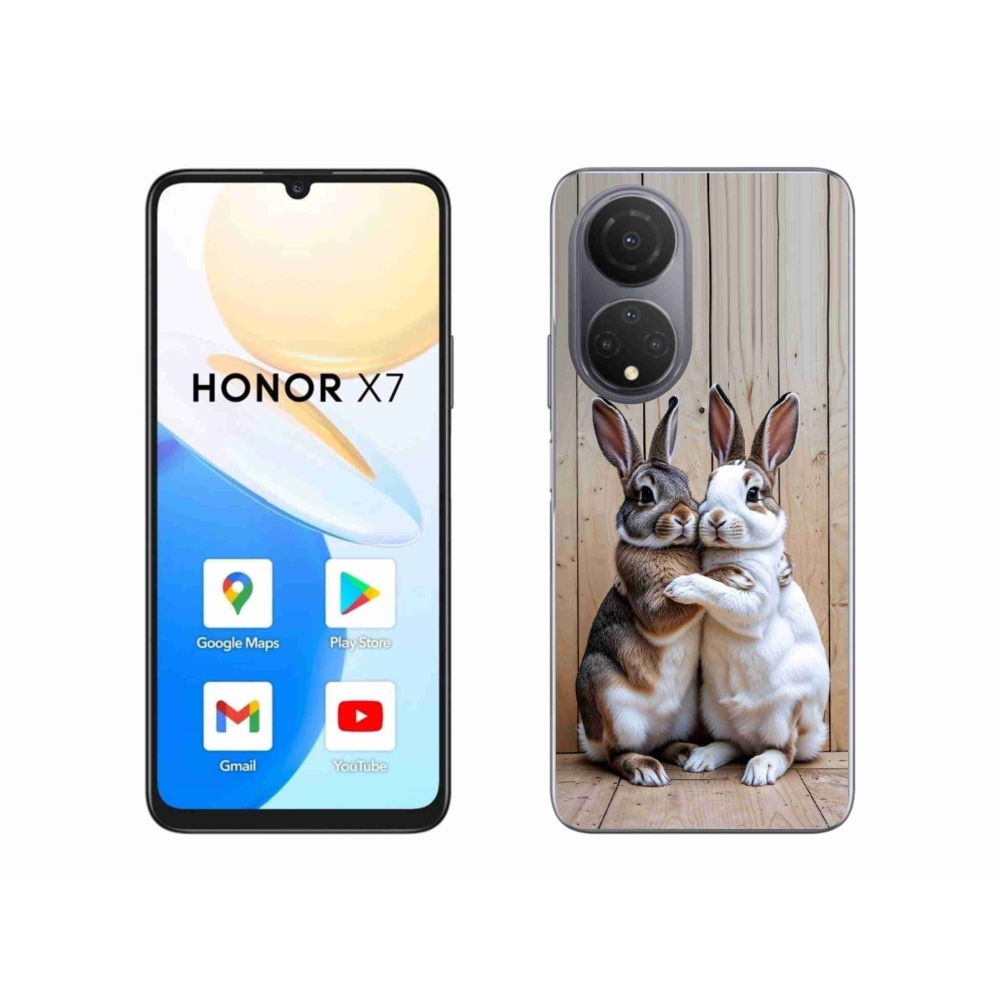 Gélový kryt mmCase na Honor X7 - králičie pár
